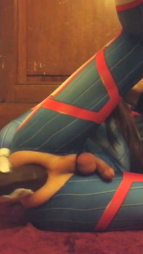 D.va riding huge black dildo until she cums   Clip 2