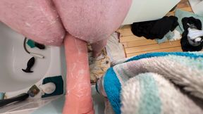 Riding Huge 15 Inch King Cock Dildo Again