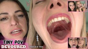 Tiny POV: Two Giantesses Decide Who Eats You First - Indica & Vika 1080 HD