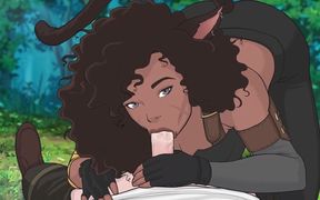 Neko Slut Gives You a Blowjob - Quickie Fantasy Adventure Gameplay
