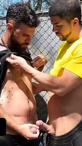 Sexy And Sensual Latinos Rodrigo El Santo &amp; Fer Froma Enjoy Outdoors Afternoon Fuck - Dick Rides   Clip 2
