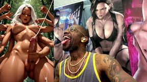 multi arm transgender jerking off her girl cock and cumming all over your face, ai generated