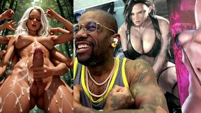 multi arm transgender jerking off her girl cock and cumming all over your face, ai generated