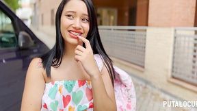 Naive Latina goes for older cock and cums fast