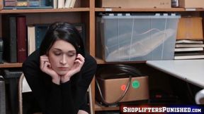 Black haired beauty Ivy Aura tempted by a passionate officer