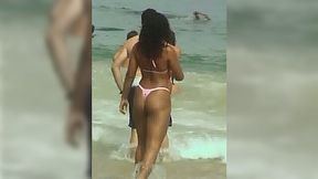 Hot babes in bikini at the beach in Brasil