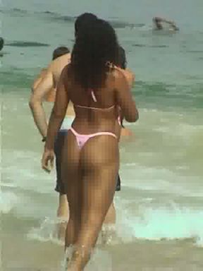 Hot babes in bikini at the beach in Brasil