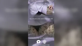 Amateur Guy Strokes Big Cock on New Year's Eve Webcam