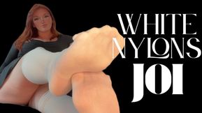 White Nylons JOI - Jerk Off Instruction Orgasm Control Knee High Nylon Socks Foot Fetish Feet Goddess Worship Humiliation
