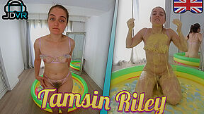 Tamsin Riley In Tamsin, Messy Custard Madness - Food Fetish Amateur Solo