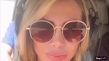 Hot blonde having sex with a helicopter pilot who has a big black dick