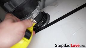 Slutty stepdaughter Mia Kay cant stop fantasizing about her hung stepdad