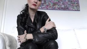 Lady Victoria Valente w/Black Leather Gloves & Wristwatches