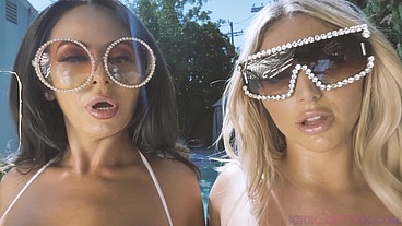 Splashin' Seduction: Kayley Gunner & Kiki Klout's Bikini Bash