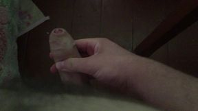 Jerking off Member, Man Fingering Dick