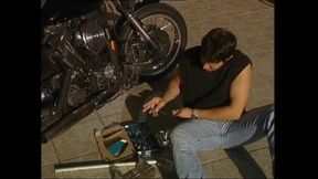 Blonde Horny Get a Hard Fuck by Mechanic with Hard Big Cock