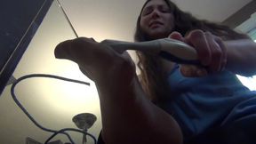 Candice Itchy Stocking Feet at Office