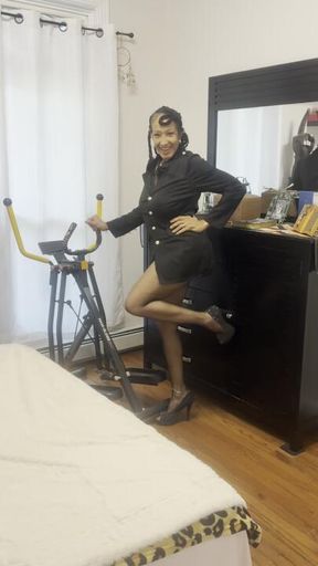 Working Out in my Nylons!