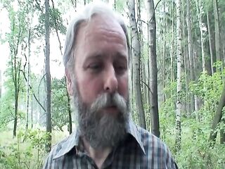 big beautiful woman Granny and Slender Teen Banging with a Sexually excited Guy in the Woods