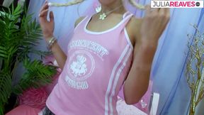 Skinny slut screams in pleasure as a monster cock thrusts her pussy to a cumshot