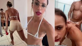 hotwife - apos o treino toda suadinha o corno teve que fuder gostoso minha buceta