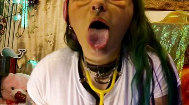 Goth Latex Nurse Packs Smoking Slave Tight Human Ashtray Facesitting Joi Gushing Blowjob