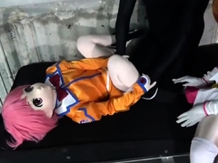 Fetish lesbians toy ass and pussy with plug and vibrator