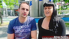 Ugly German turkish housewife pick up for porn casting