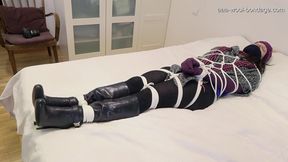 TIGHTLY GAGGED WOOL BONDAGE