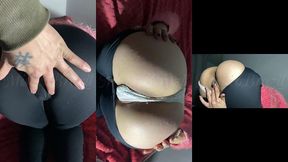 fiquei com tanto tesao que rasguei a legging dessa safada pra poder meter a rola grossa