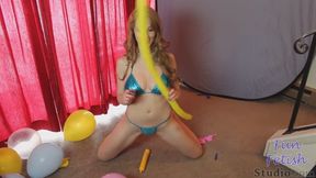 Angelina playing with colorful Balloons Part 3