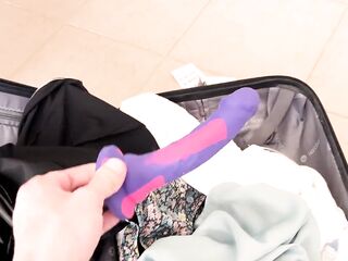 1st time on a business tour but I'm already servicing my boss's shlong and destroying my booty to please him