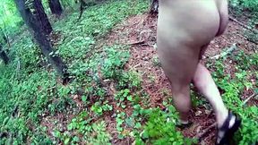 Uncut Cock Nude Walk in the Woods