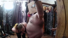 Part 2: Domina Satana and Mistress Carrie Takes Slave in for a Sensory Deprivation Session!