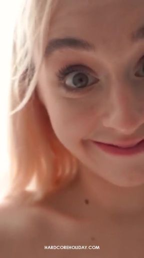 POV Playful Molly Cute takes your cock in her mouth