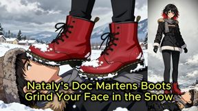 Nataly's Doc Martens Boots Grind Your Face in the Snow - Boot Trample and Worship