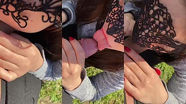 POMPINO OUTDOOR GOLA PROFONDA CON SBORRATA IN BOCCA...MIA FA FERMARE CON L'AUTO MARCO ALL'APERTO PER SUCCHIARLO FINO ALLA FINE. FOXCOUPLEITALIA