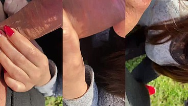 POMPINO OUTDOOR GOLA PROFONDA CON SBORRATA IN BOCCA...MIA FA FERMARE CON L'AUTO MARCO ALL'APERTO PER SUCCHIARLO FINO ALLA FINE. FOXCOUPLEITALIA