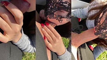 POMPINO OUTDOOR GOLA PROFONDA CON SBORRATA IN BOCCA...MIA FA FERMARE CON L'AUTO MARCO ALL'APERTO PER SUCCHIARLO FINO ALLA FINE. FOXCOUPLEITALIA