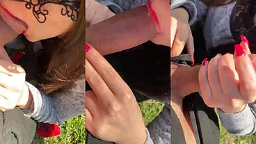 POMPINO OUTDOOR GOLA PROFONDA CON SBORRATA IN BOCCA...MIA FA FERMARE CON L'AUTO MARCO ALL'APERTO PER SUCCHIARLO FINO ALLA FINE. FOXCOUPLEITALIA