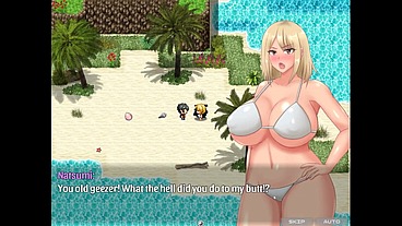 The Castaway Married Gal's Netorare Story [ NTR hentai game PornPlay] Ep.10 this old pervert man cum on her ass when she was stuck in the beach hole