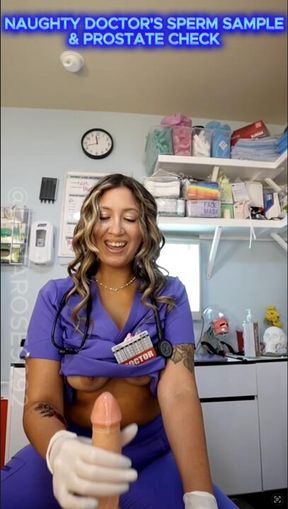 POV Dr. Luna helps you with collecting a sperm sample and then offers a prostate exam🧤🍆🍑🧤🩺❤️