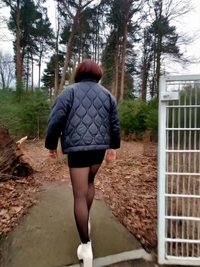 Nicolette Knitted Dress Tights and Chelsea Boots