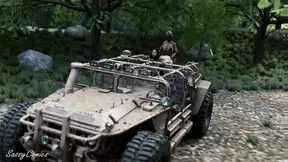 Futa Russian takes BBC from animated Iranian hottie in outdoor 3D animation