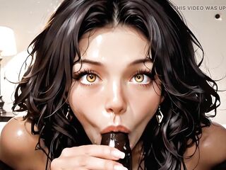 HAWT BRUNETTE SUCKING RAMROD RICH IN COUCH GENERATED BY AI