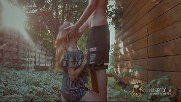 Hope nobody saw her on her knees, deepthroating my cock - 4K