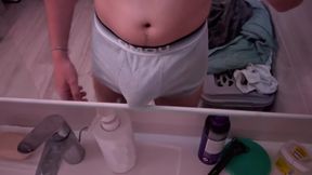 A Horny 18 Year Old With a BWC Jerks Himself Off (THICK BULGE)