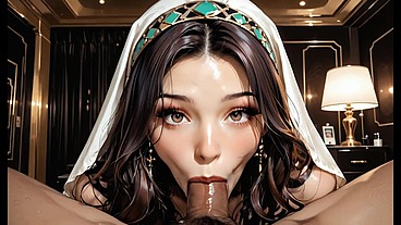 compilation of the best cock sucks and cumshots in luxurious hotels - AI generated content