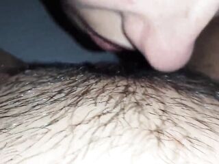 I woke up my stepmom by licking her curly cunt