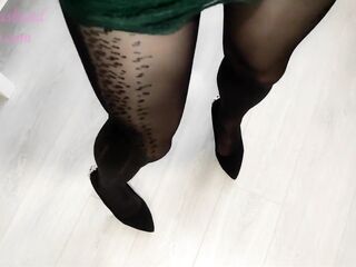 Sissy Crossdresser Wife Bought Shoes and Nylons